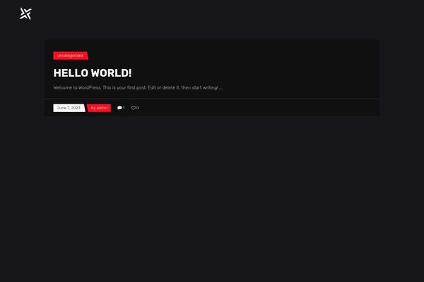 PlayerX theme site design template sample