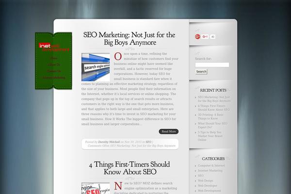 Memoir theme site design template sample