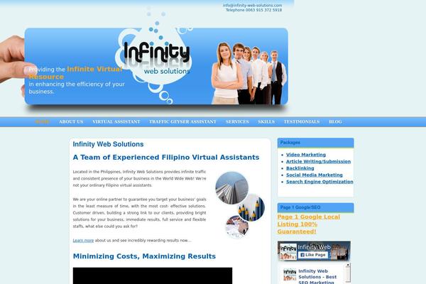 Infinity theme site design template sample