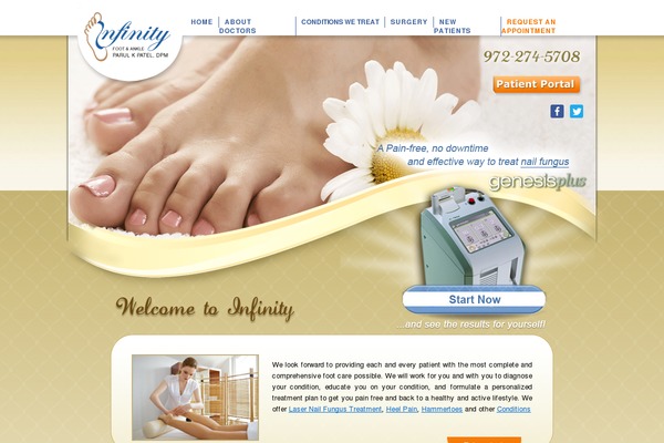 Infinity theme site design template sample