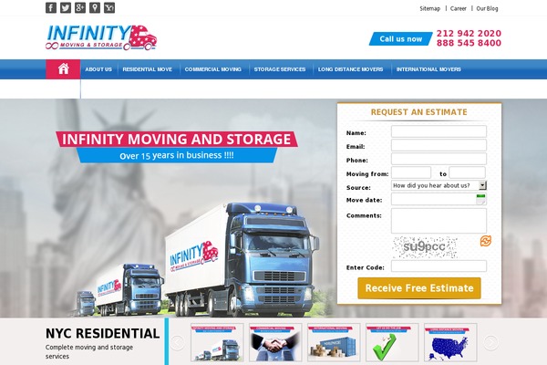 Infinity theme site design template sample