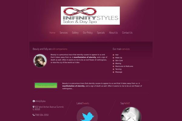 infinitystyles.net site used Beautycenter_wordpress
