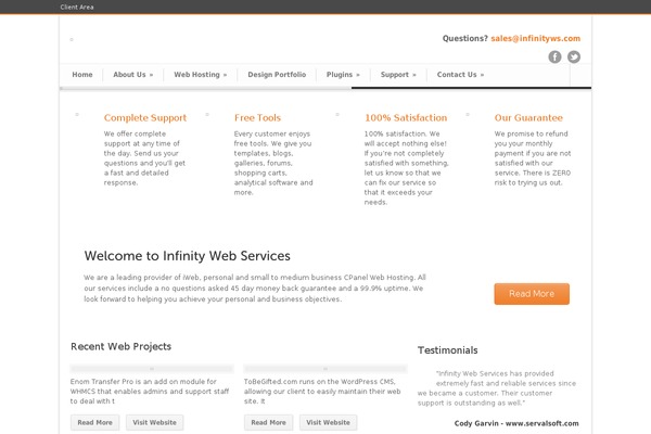 Modernize theme site design template sample