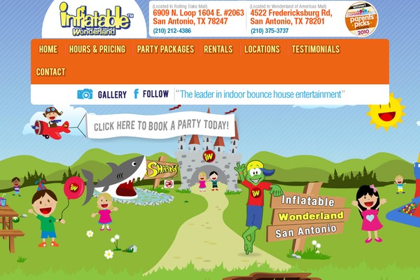 inflatable theme websites examples