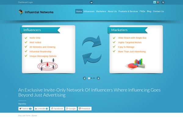 Flare theme site design template sample