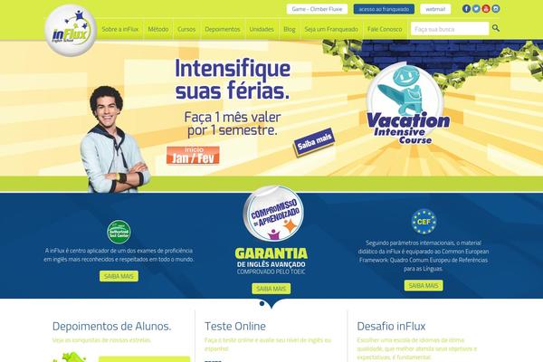 Site using Influx-landing-page-franquias plugin