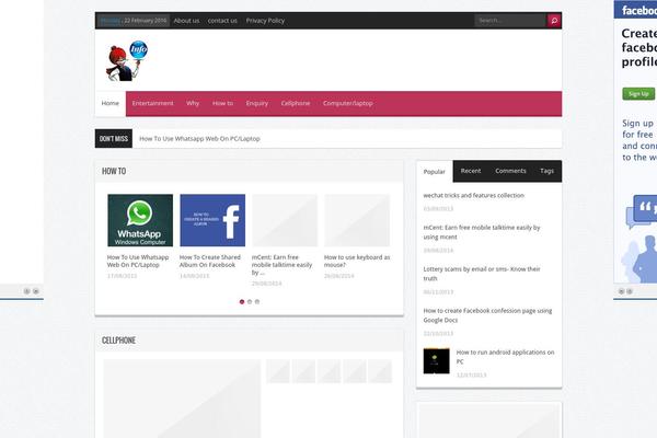 Twenty Sixteen theme site design template sample