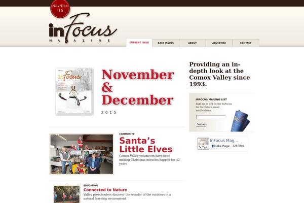 inFocus theme site design template sample