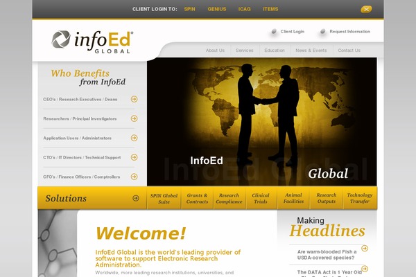 infoedglobal.com site used Improvise