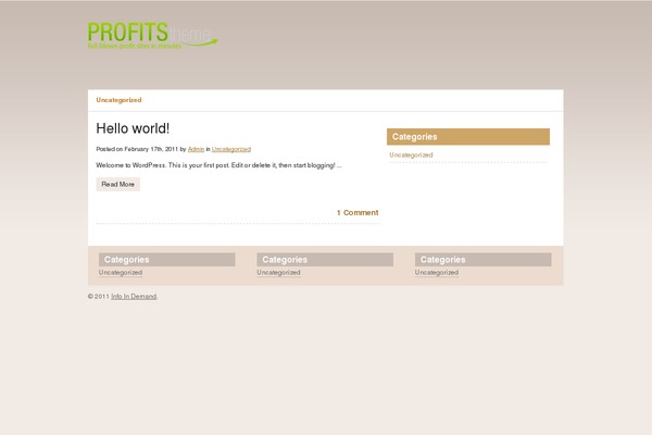 Profits Theme theme site design template sample
