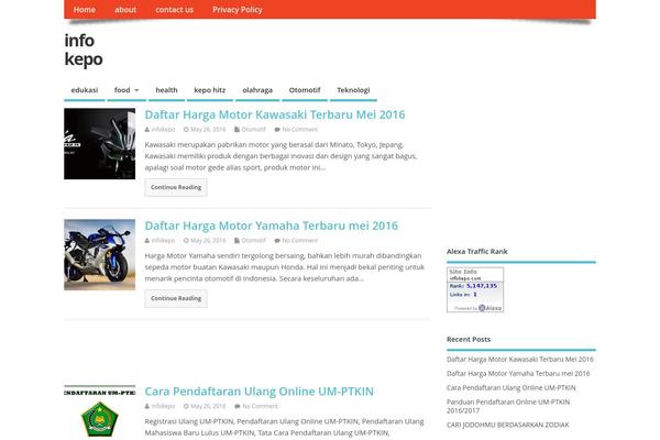 Magazine Style theme site design template sample