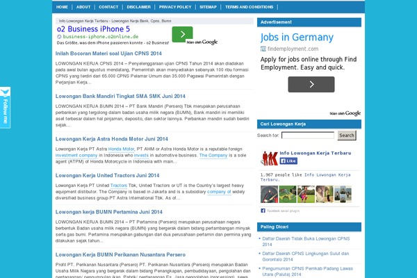 infokerja.web.id site used Wpberita