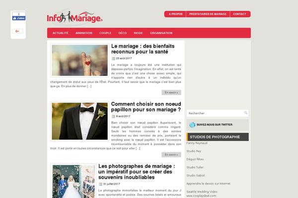 infomariage.fr site used Designate
