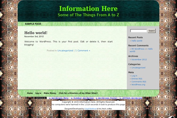 Untheme two-column theme site design template sample