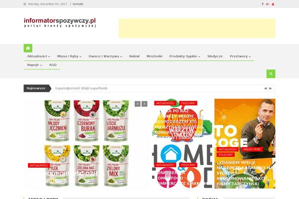 Editorial theme site design template sample