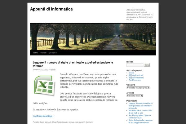Twenty Ten theme site design template sample