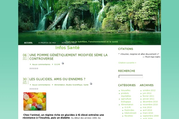Nature theme site design template sample