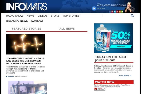 infowars.net site used Infowars-sitegoals