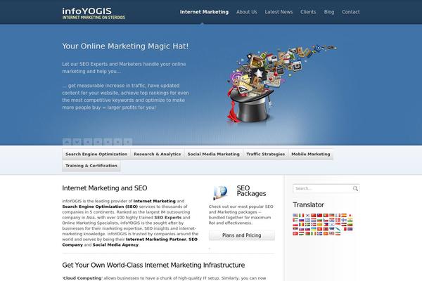 Magnetic theme site design template sample
