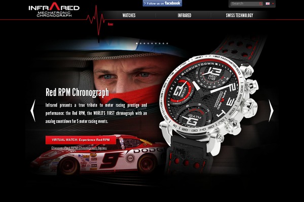 Infrared theme site design template sample