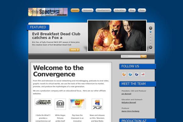 Deep-blue theme site design template sample