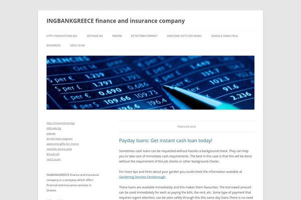 Twenty Twelve theme site design template sample