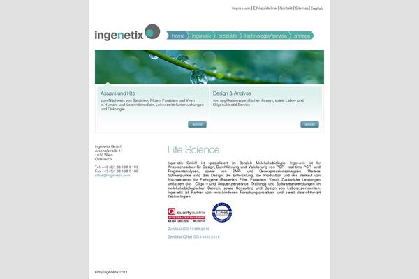 ingenetix.com site used Ingenetix