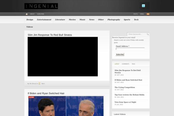 Headlines theme site design template sample