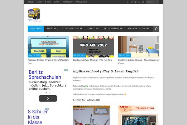 Magazon theme site design template sample