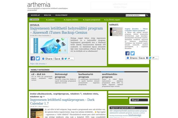 Arthemia theme site design template sample