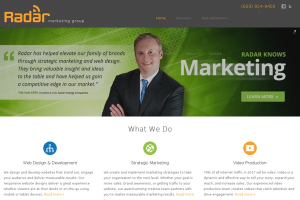 Sonec theme site design template sample