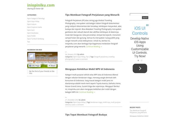 Ari theme site design template sample