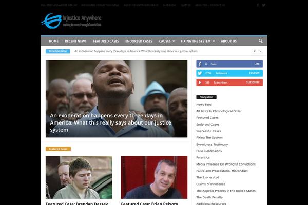 injusticeanywhere.org site used Sightly