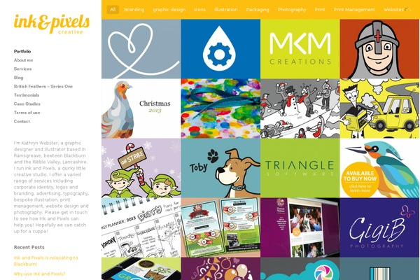 Ink theme site design template sample