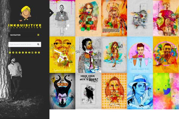 Ink theme site design template sample