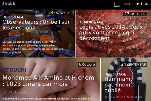 inky theme websites examples