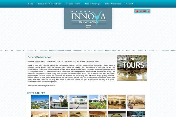 Hotel theme site design template sample