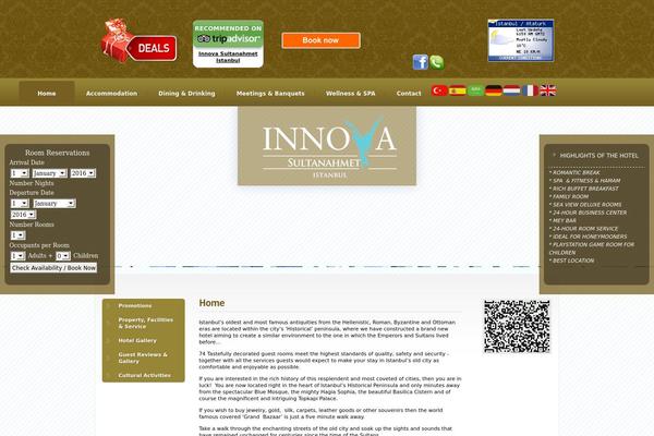 Hotel theme site design template sample