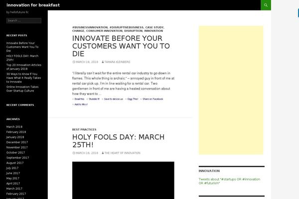 Twenty Fourteen theme site design template sample
