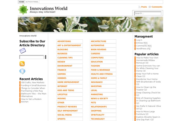 Site using Article Directory plugin