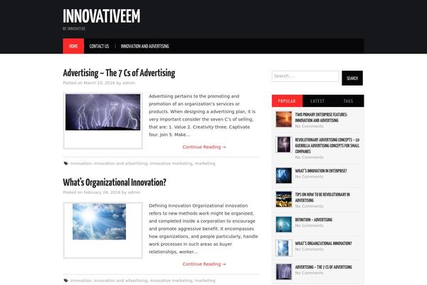 Hiero theme site design template sample