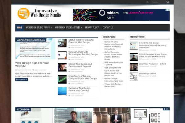 Jarida theme site design template sample