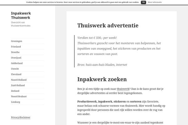 Twenty Fifteen theme site design template sample