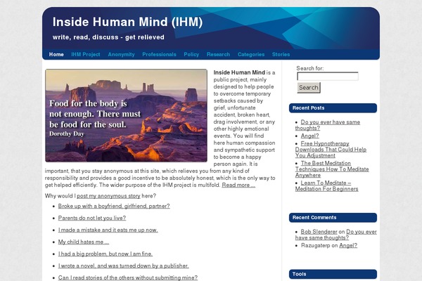 insidehumanmind.com site used Ihm