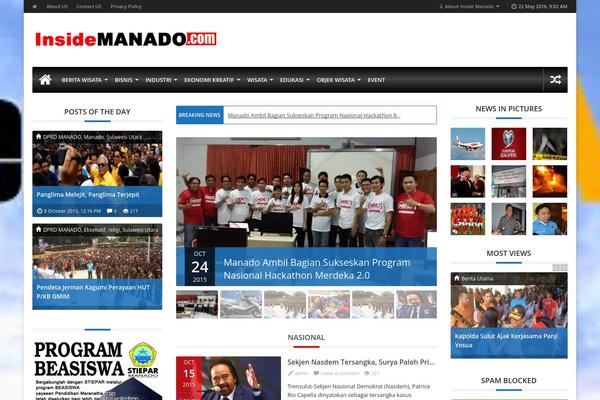Adams theme site design template sample