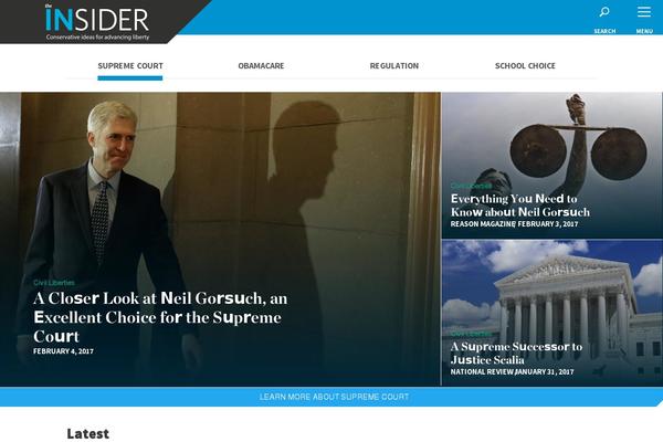 Insider theme site design template sample