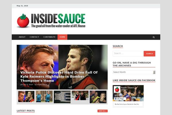 Gameday theme site design template sample