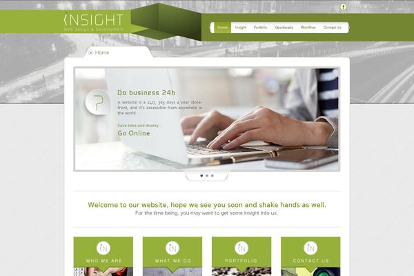 Insight theme site design template sample