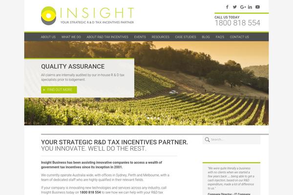 Insight theme site design template sample