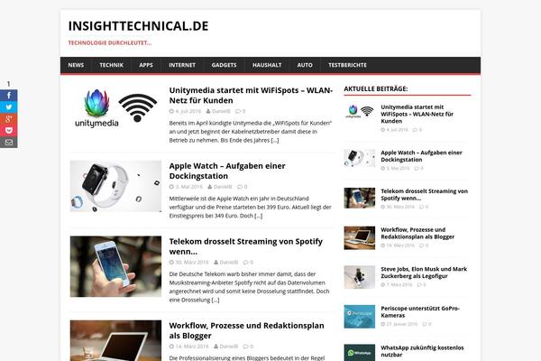 MH Magazine lite theme site design template sample